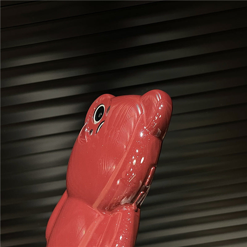 Solid Color Three-dimensional Bear Cute Anti-fall Cute New Anti-fall Phone Case