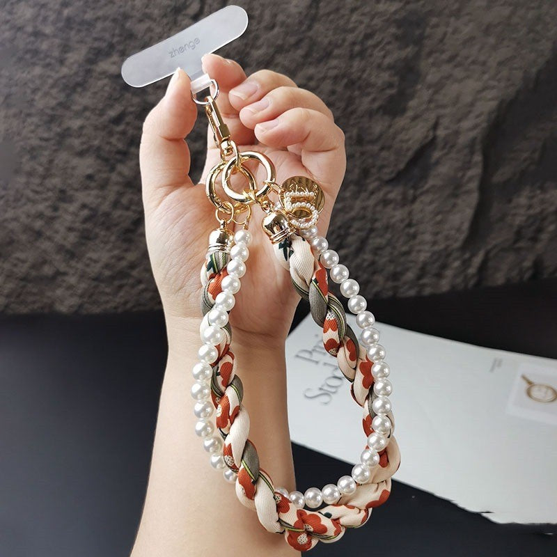 Mobile Phone Lanyard Short Pearl