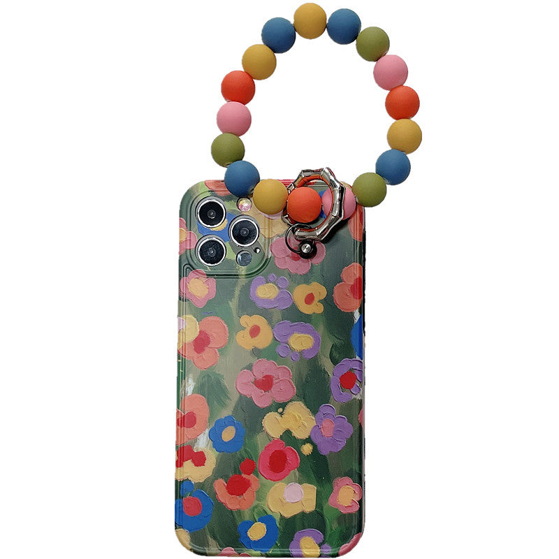 Color Flower Ring Personality Creative Mobile Phone Case Fashion Girl