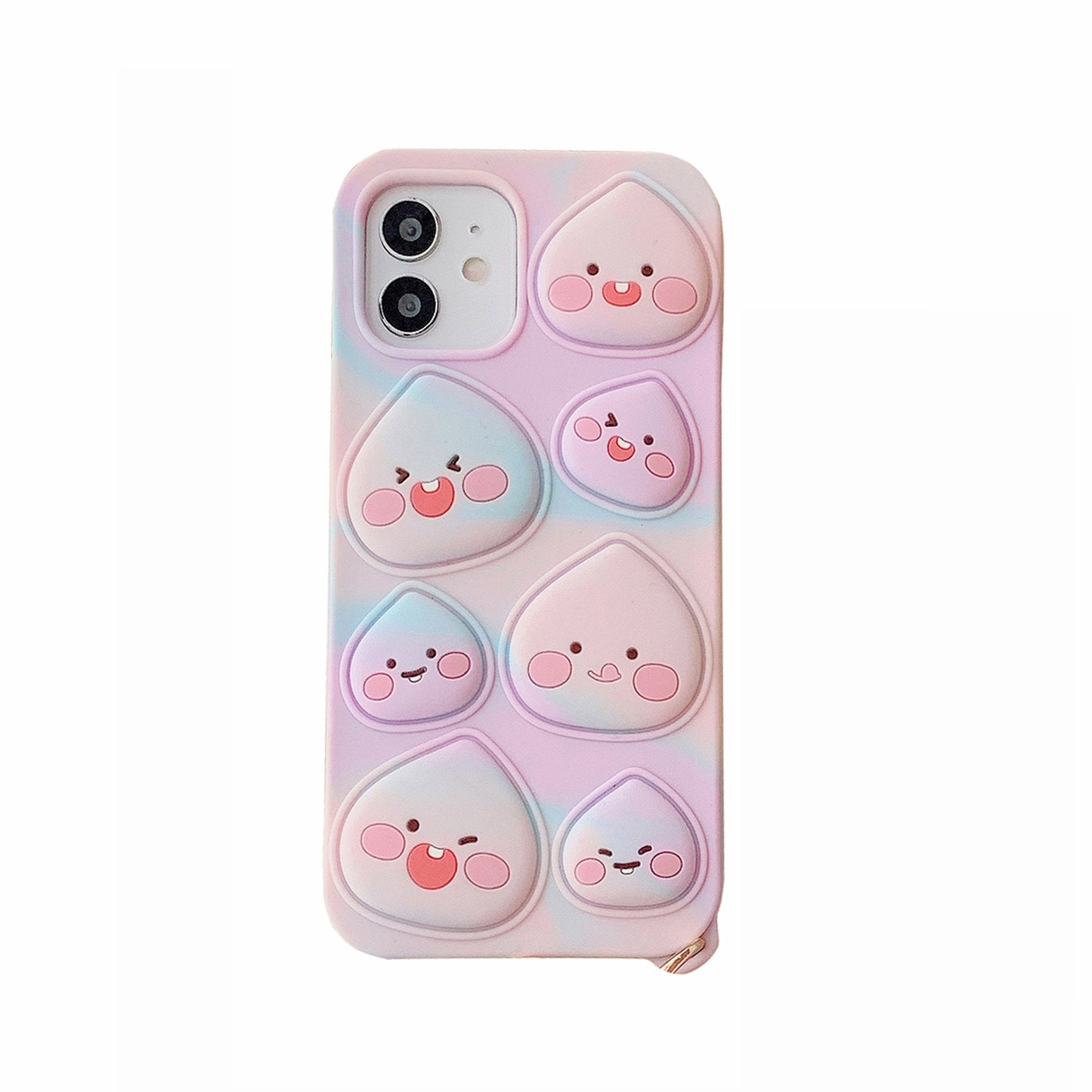 Camouflage Pinch Phone Case Rainbow Peach