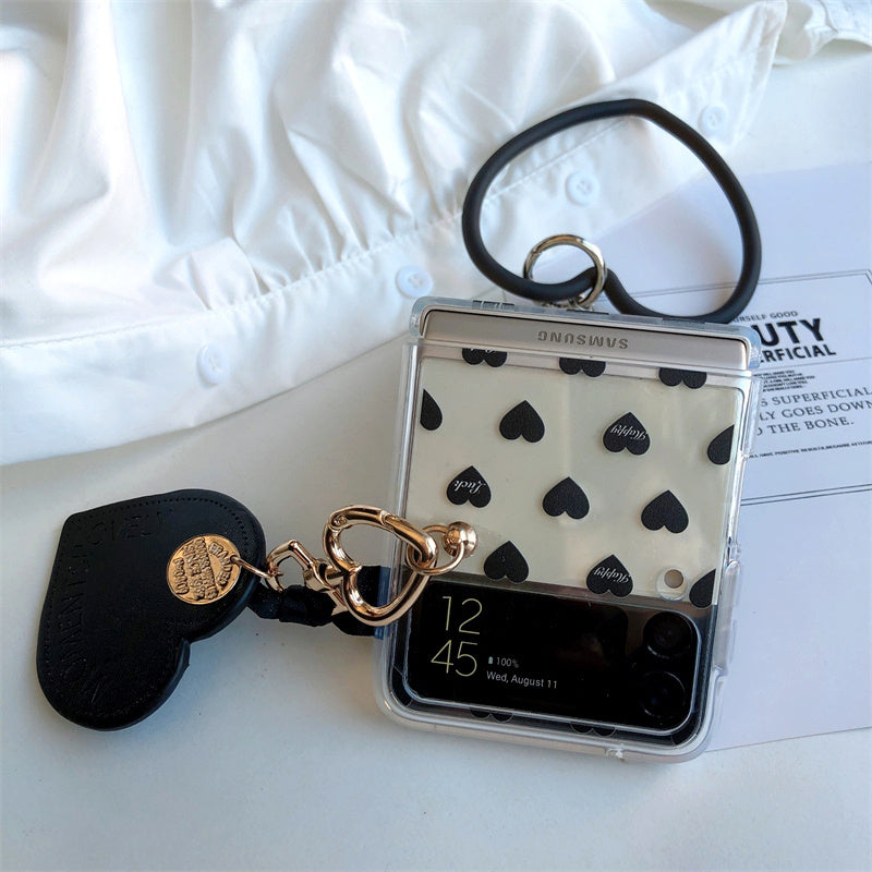 Transparent Love Pendant Bracelet Mobile Phone Case