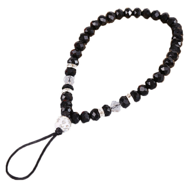 Mobile Phone Lanyard Crystal Short Bracelet Pendant