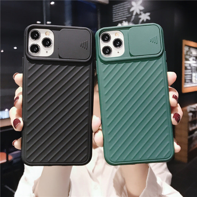 Compatible With , Slide Camera Lens Protector Phone Case Soft Silicone Cover Matte Back Cover