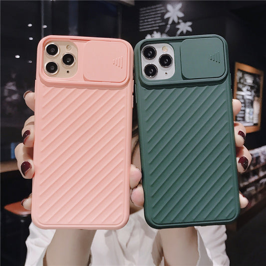 Compatible With , Slide Camera Lens Protector Phone Case Soft Silicone Cover Matte Back Cover