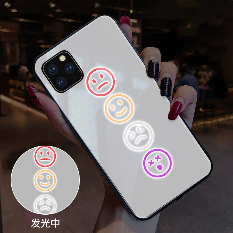 Compatible with Apple, Lucky Rainbow Xsmax Mobile Phone Case New IPhone12 Call Glow 11 Smiley Face
