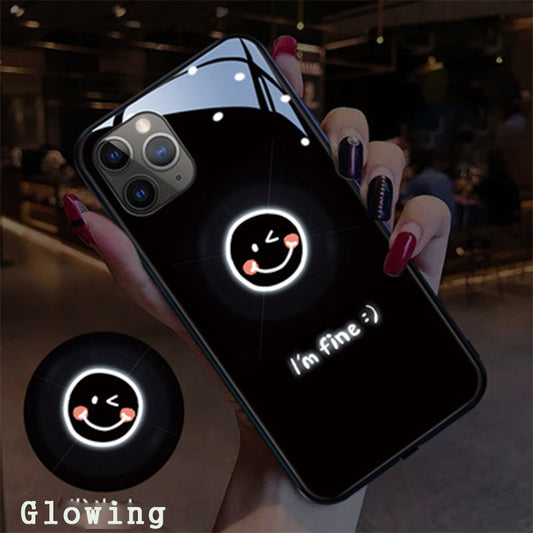 Compatible with Apple, Lucky Rainbow Xsmax Mobile Phone Case New IPhone12 Call Glow 11 Smiley Face
