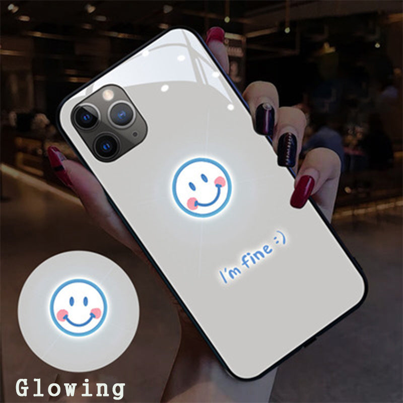 Compatible with Apple, Lucky Rainbow Xsmax Mobile Phone Case New IPhone12 Call Glow 11 Smiley Face