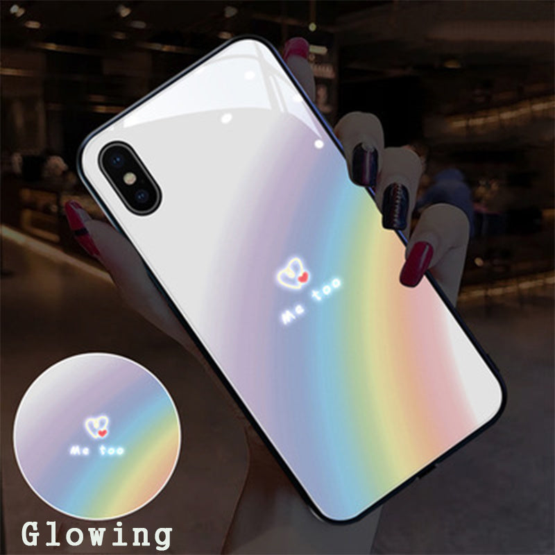 Compatible with Apple, Lucky Rainbow Xsmax Mobile Phone Case New IPhone12 Call Glow 11 Smiley Face