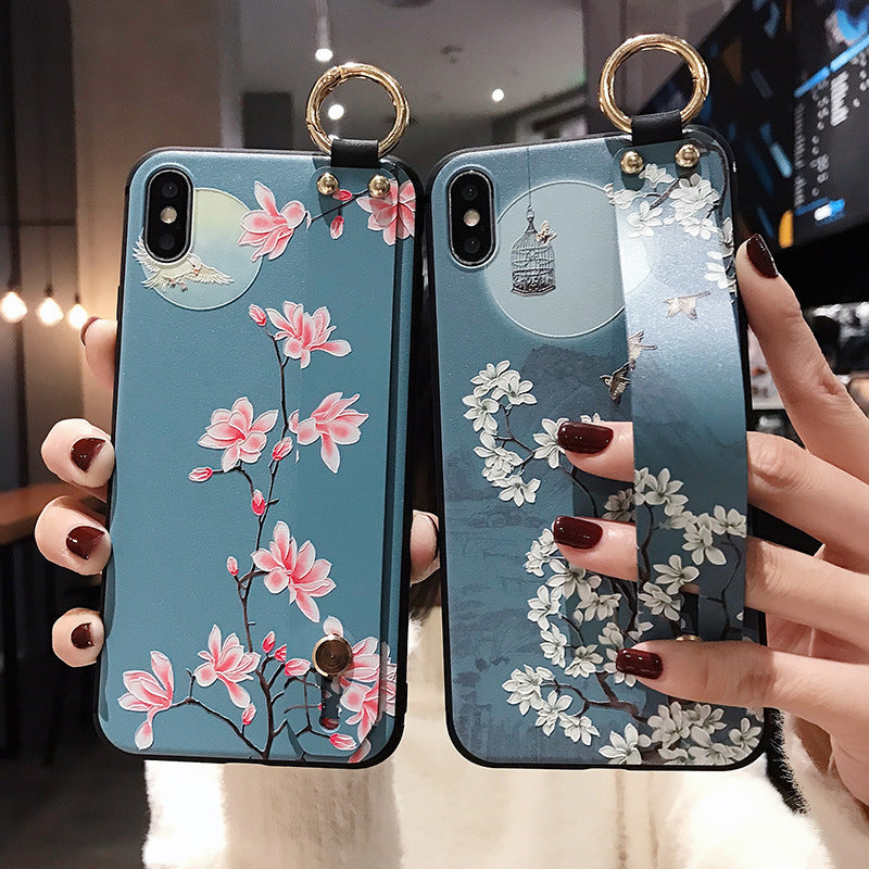 Fashion Simple Embossed Wristband Phone Case