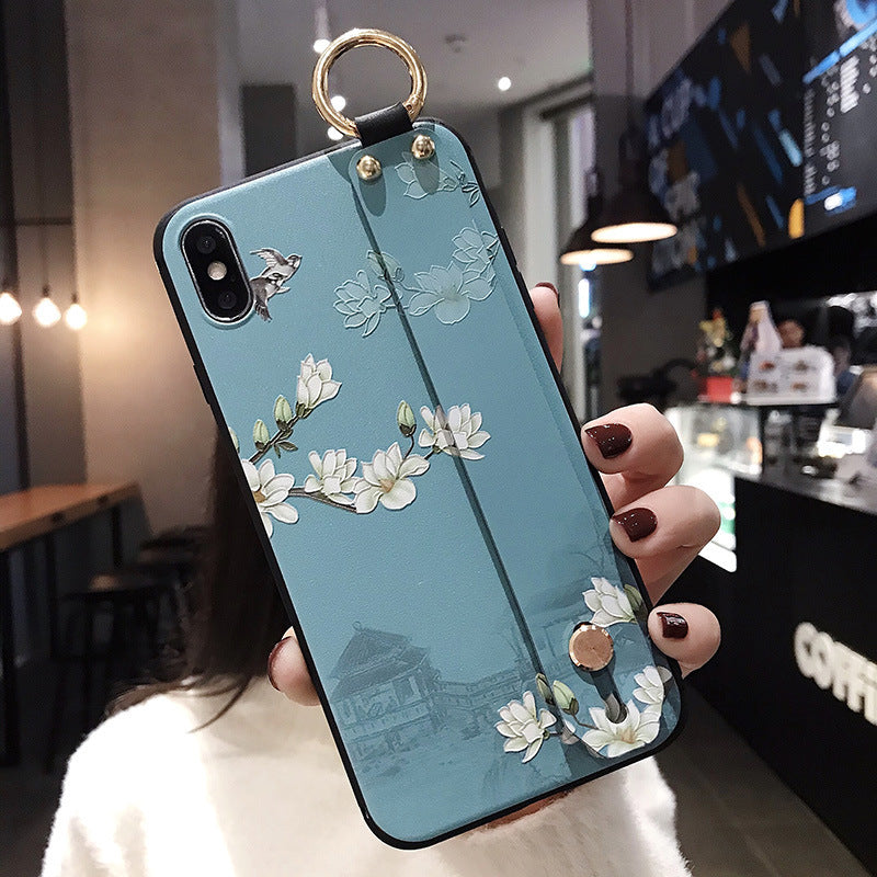 Fashion Simple Embossed Wristband Phone Case