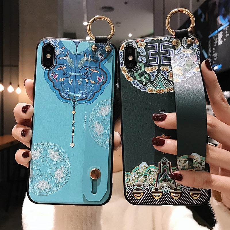 Fashion Simple Embossed Wristband Phone Case