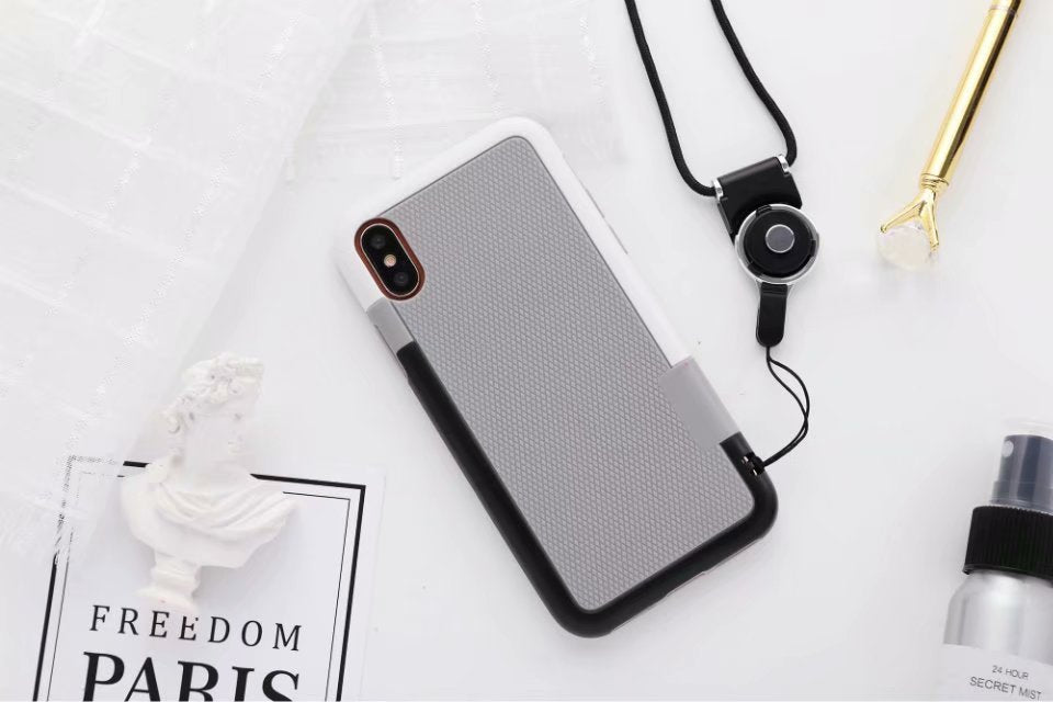 Compatible with Apple, Suitable For IPhone Mobile Phone Case Diamond-shaped Two-color Silicone Anti-drop
