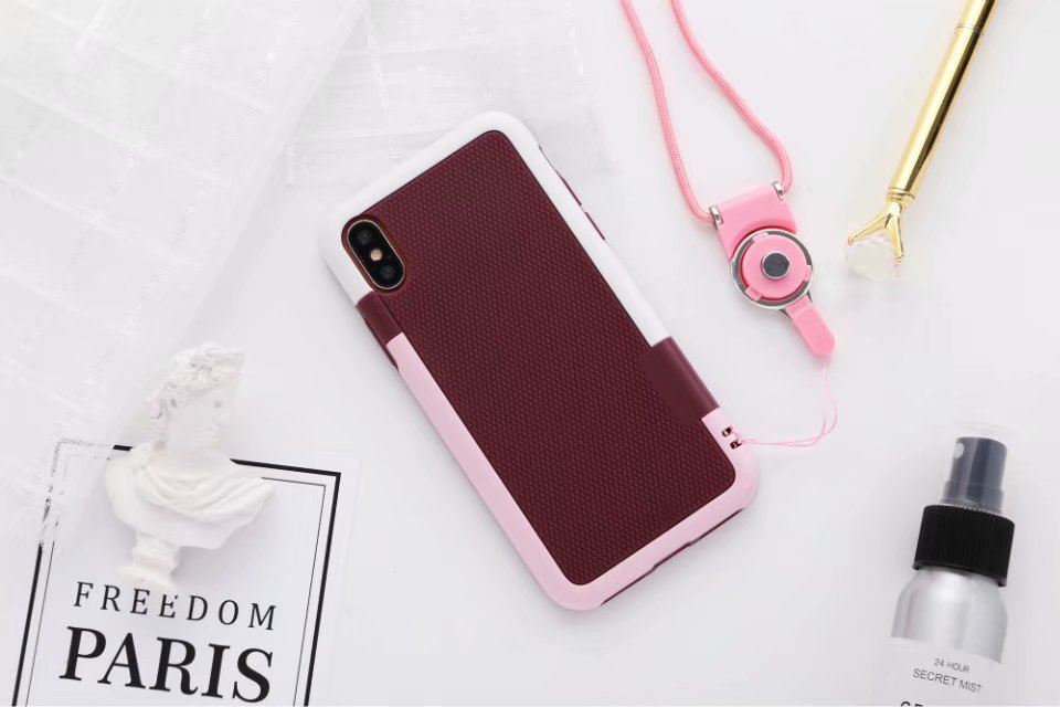 Compatible with Apple, Suitable For IPhone Mobile Phone Case Diamond-shaped Two-color Silicone Anti-drop