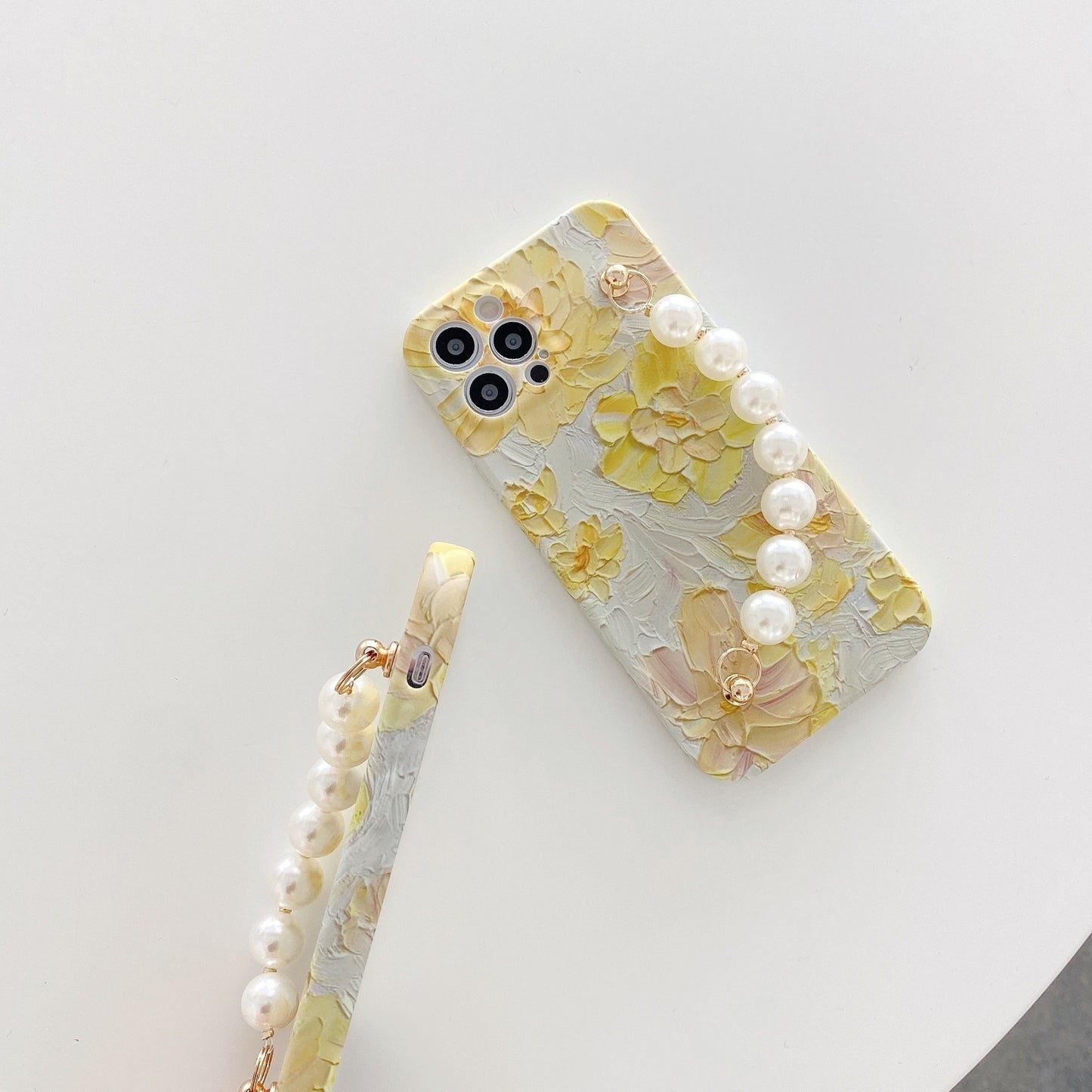 Art Flower Pearl Chain For Mobile Phone Case