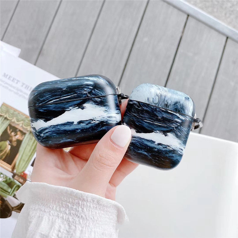 Compatible with Apple, Compatible with Apple , Cool Color Ink Painting Protective Cover Mobile Phone Wireless Bluetooth Earphone Cover