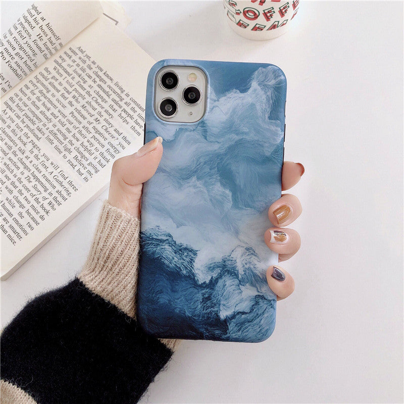 Compatible with Apple, Compatible with Apple , Cool Color Ink Painting Protective Cover Mobile Phone Wireless Bluetooth Earphone Cover