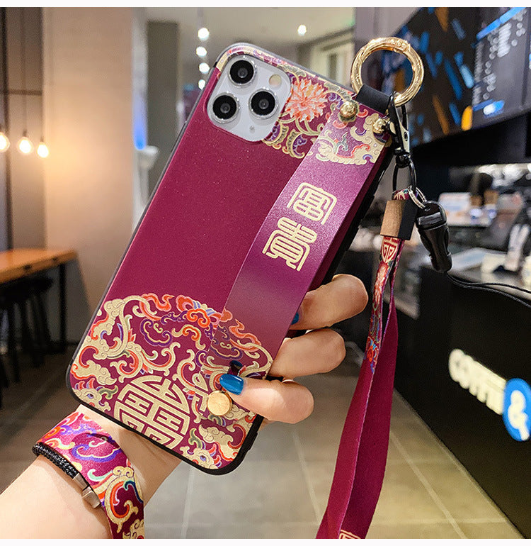 National Style Mobile Phone Case National Tide Wristband Lanyard