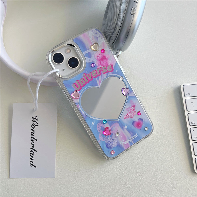 INS Cartoon Purple Bear Phone Case