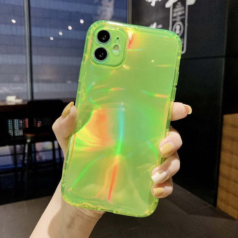 Simple pure color laser phone case