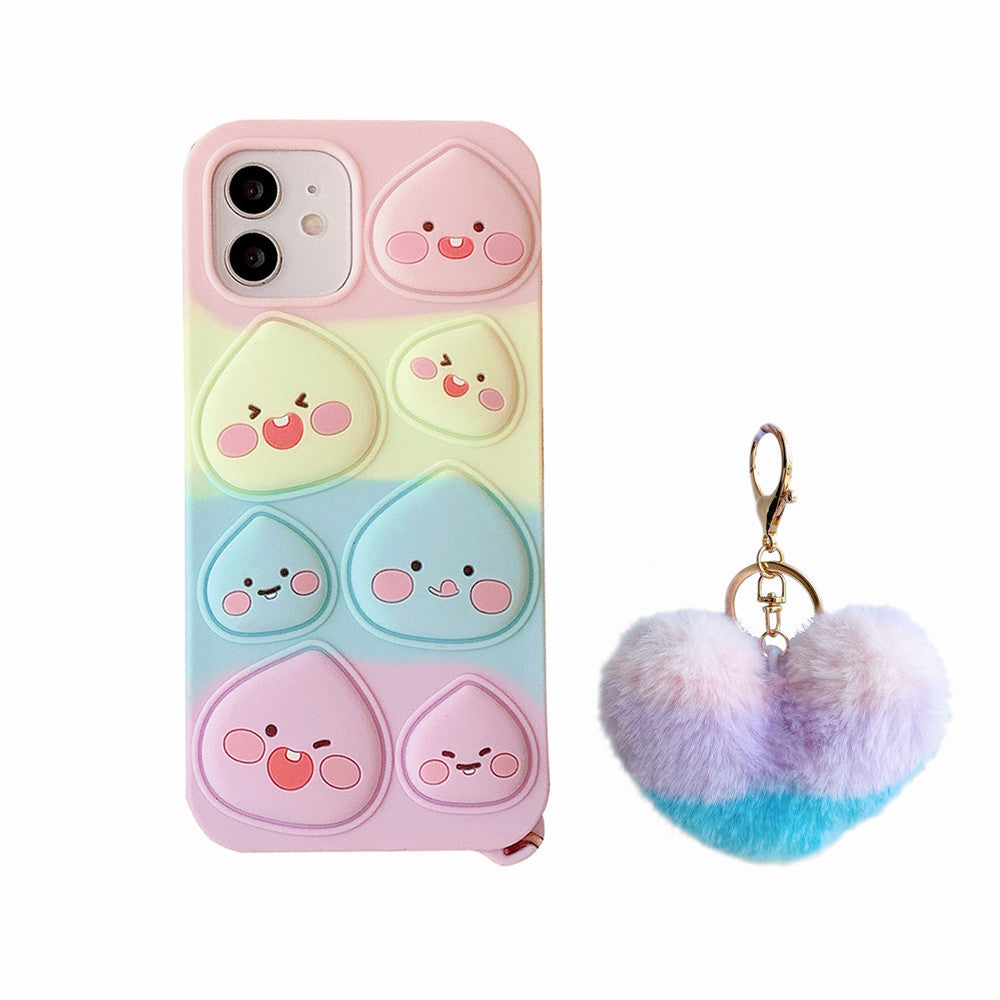 Camouflage Pinch Phone Case Rainbow Peach