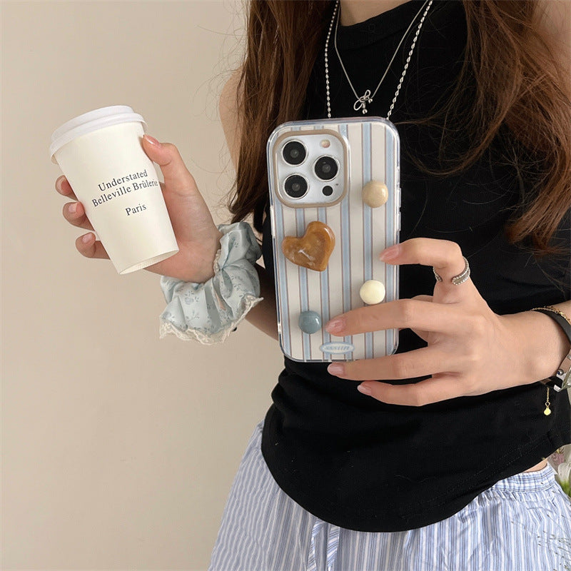 Simple Style Stripes Suitable For 15ProMax Phone Case