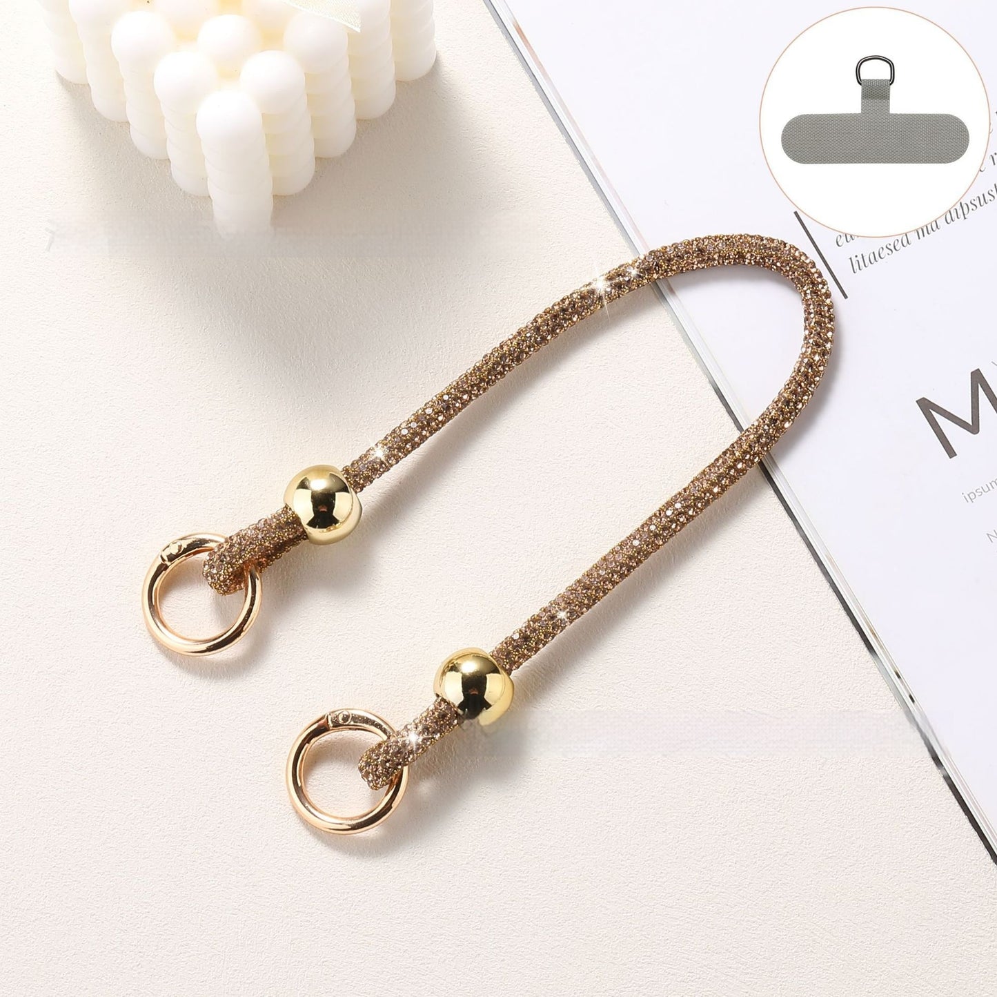 Luxury Rhinestone Mobile Phone Lanyard