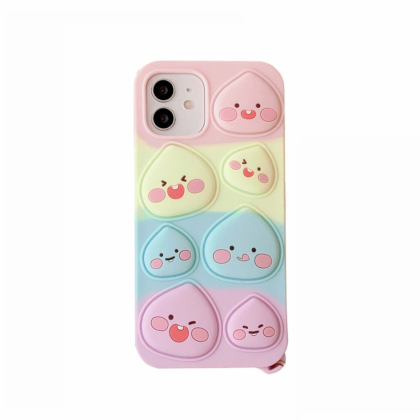 Camouflage Pinch Phone Case Rainbow Peach