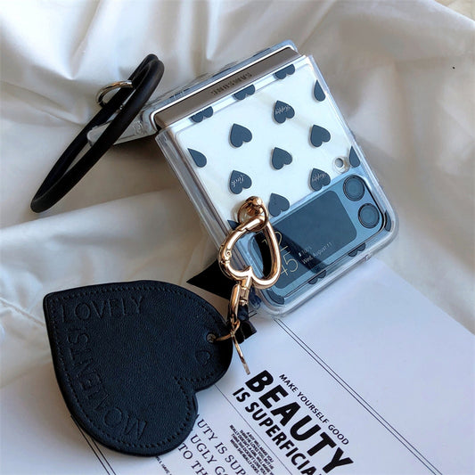 Transparent Love Pendant Bracelet Mobile Phone Case