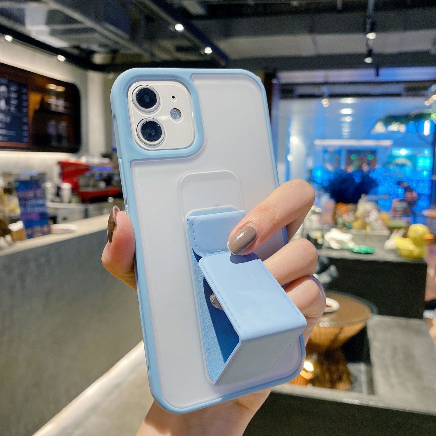 Pure Color Bracket Mobile Phone Case Trend
