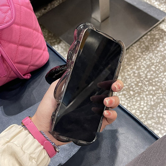 Japanese And Korean Ins Transparent Doll Bear Mobile Phone Case