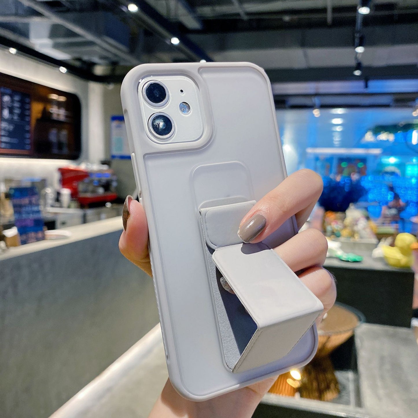 Pure Color Bracket Mobile Phone Case Trend