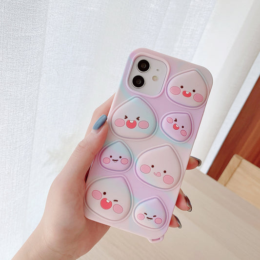 Camouflage Pinch Phone Case Rainbow Peach