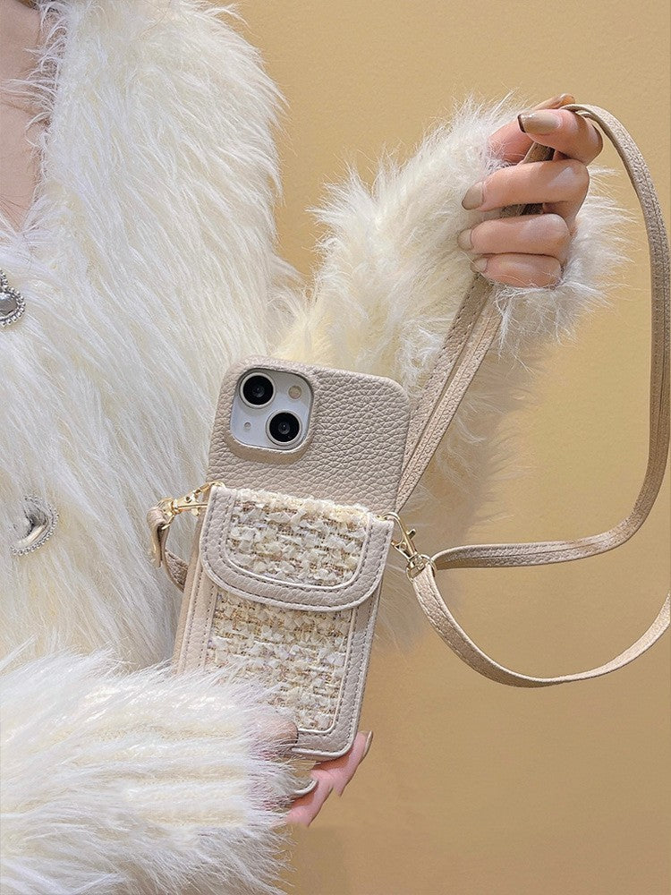 Maoni Houndstooth Card Holder Phone Case