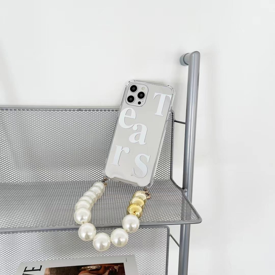Big Pearl Chain Mirror Phone Case