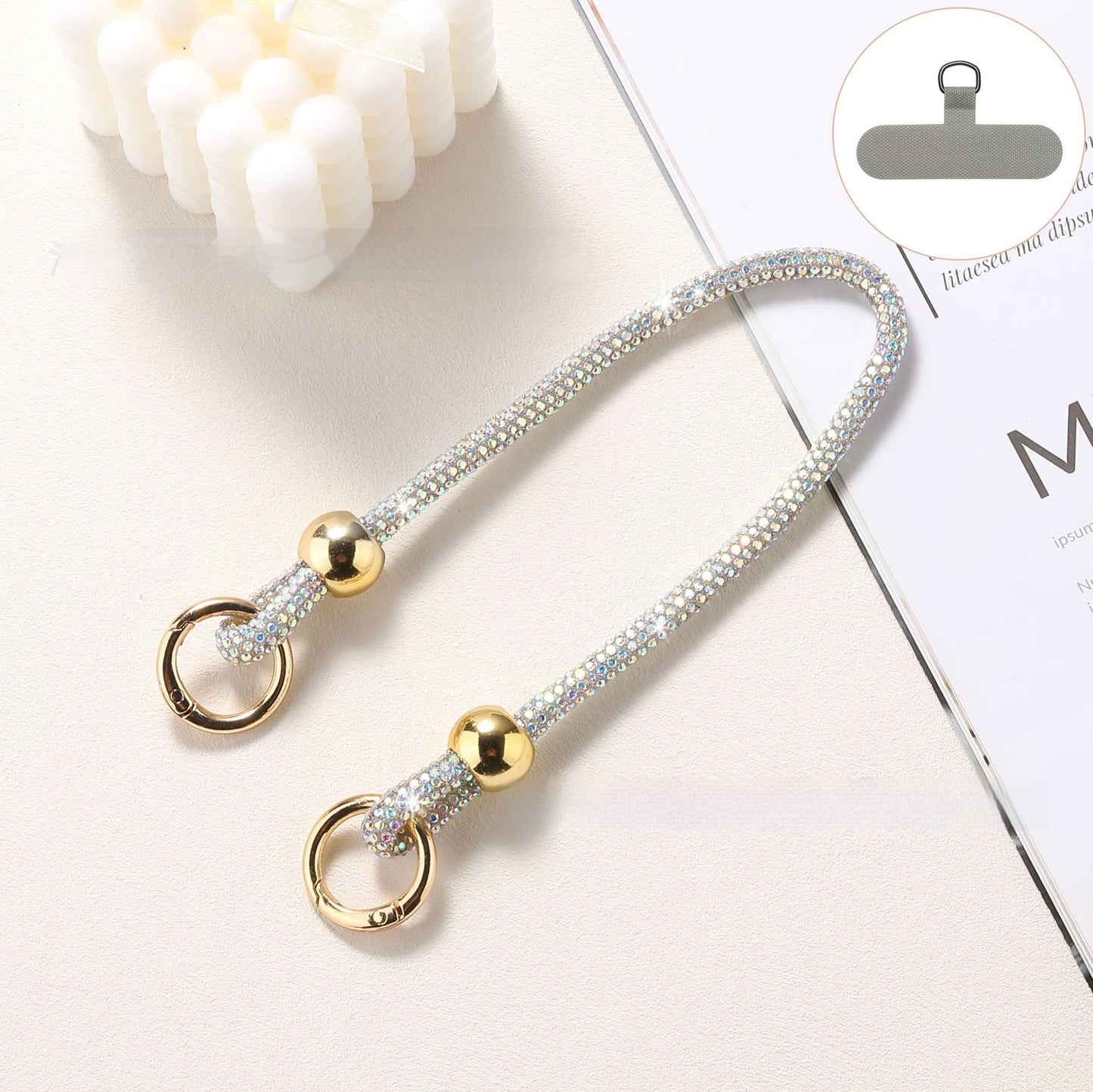 Luxury Rhinestone Mobile Phone Lanyard