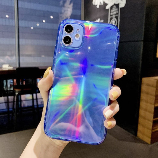 Simple pure color laser phone case