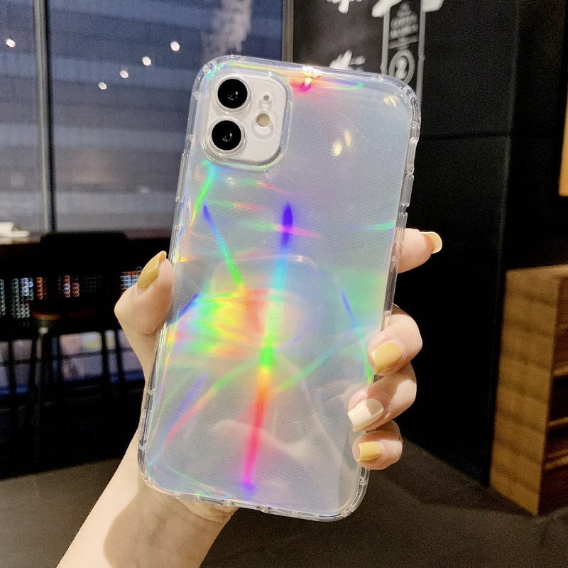 Simple pure color laser phone case