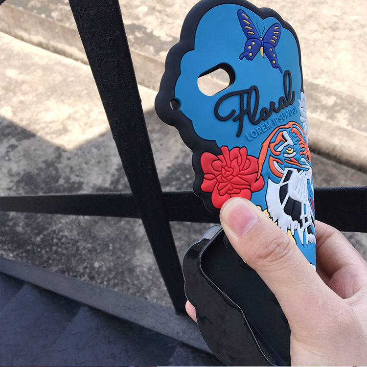 Compatible with Apple , Cartoon silicone phone case