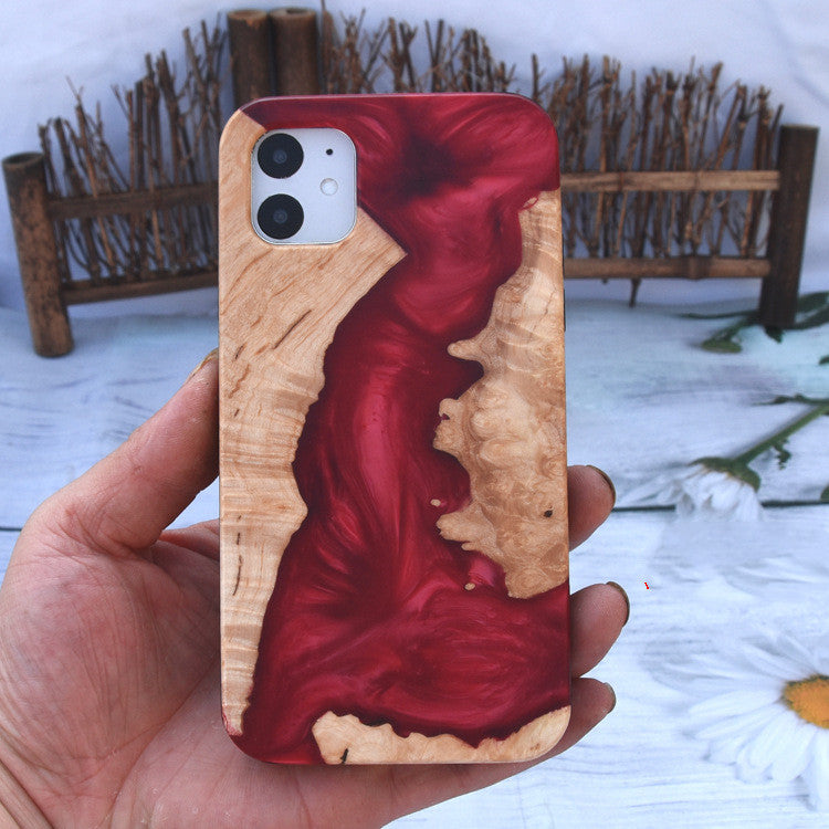 New Appropriate Resin Epoxy Stabilized Solid Wood Phone Case