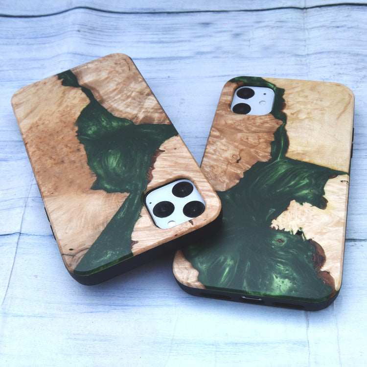 New Appropriate Resin Epoxy Stabilized Solid Wood Phone Case