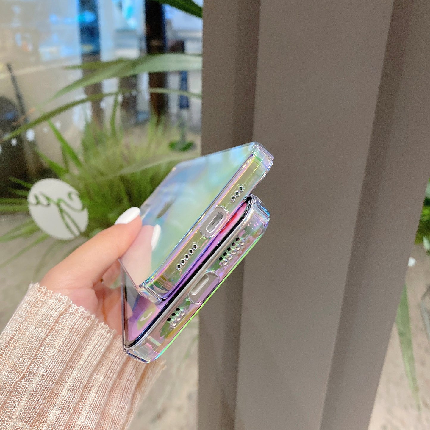Gradient Color Transparent All-Inclusive PC Phone Case