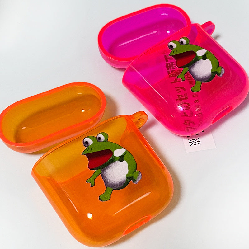 Frog Headphone Protective Case Transparent Soft Shell