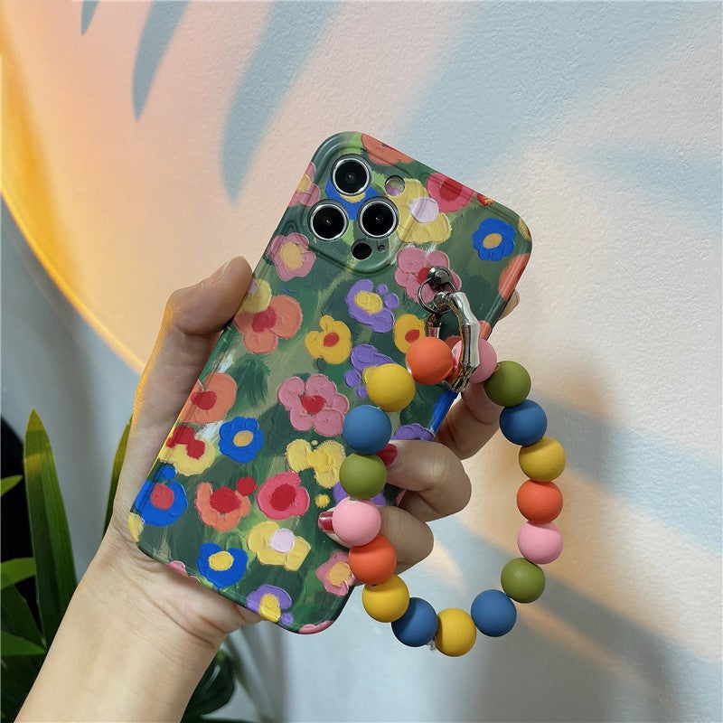 Color Flower Ring Personality Creative Mobile Phone Case Fashion Girl