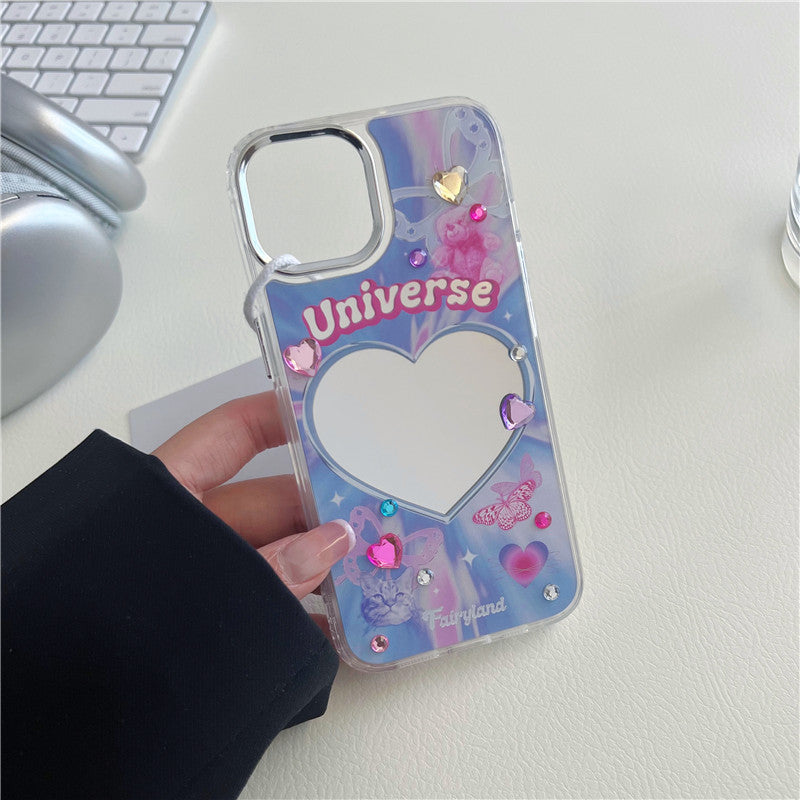 INS Cartoon Purple Bear Phone Case