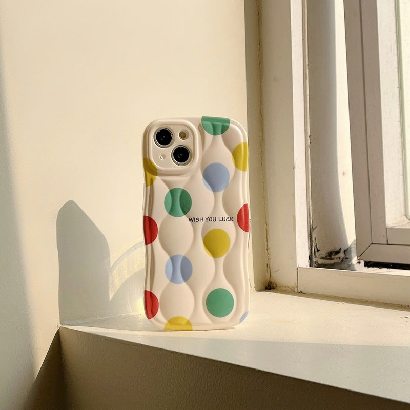 Color Polka Dot Chain Lanyard Phone Case