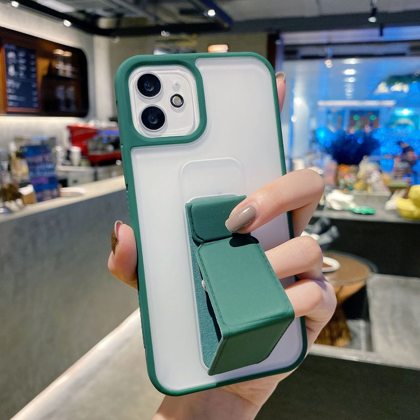 Pure Color Bracket Mobile Phone Case Trend