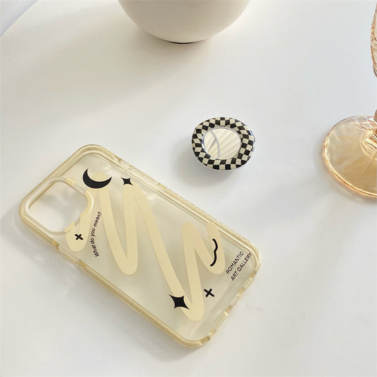 Graffiti Mirror Holder Mobile Phone Case All-inclusive Soft Case
