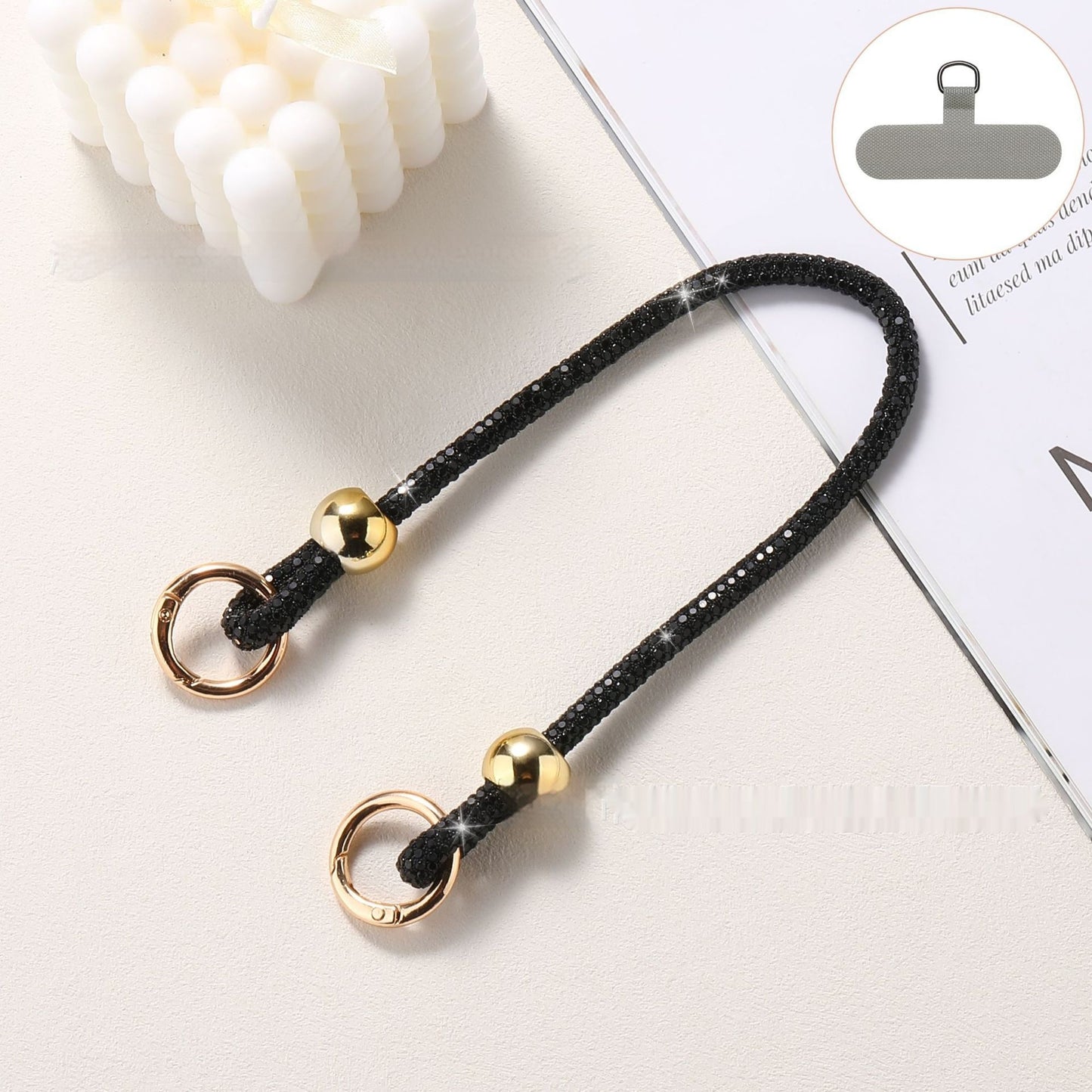 Luxury Rhinestone Mobile Phone Lanyard