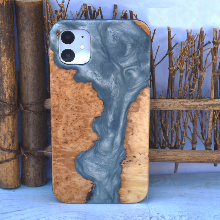 New Appropriate Resin Epoxy Stabilized Solid Wood Phone Case