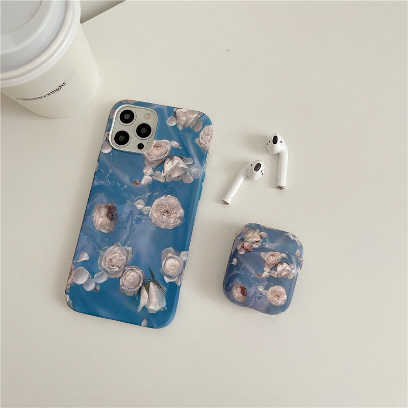 Oil Painting Flowers Suitable For Apple 12 Mobile Phone Case